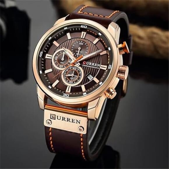 Mens Sport Military AnalogQuartz Watch Chronograph Classic Casual Business Dress - Picture 2 of 7